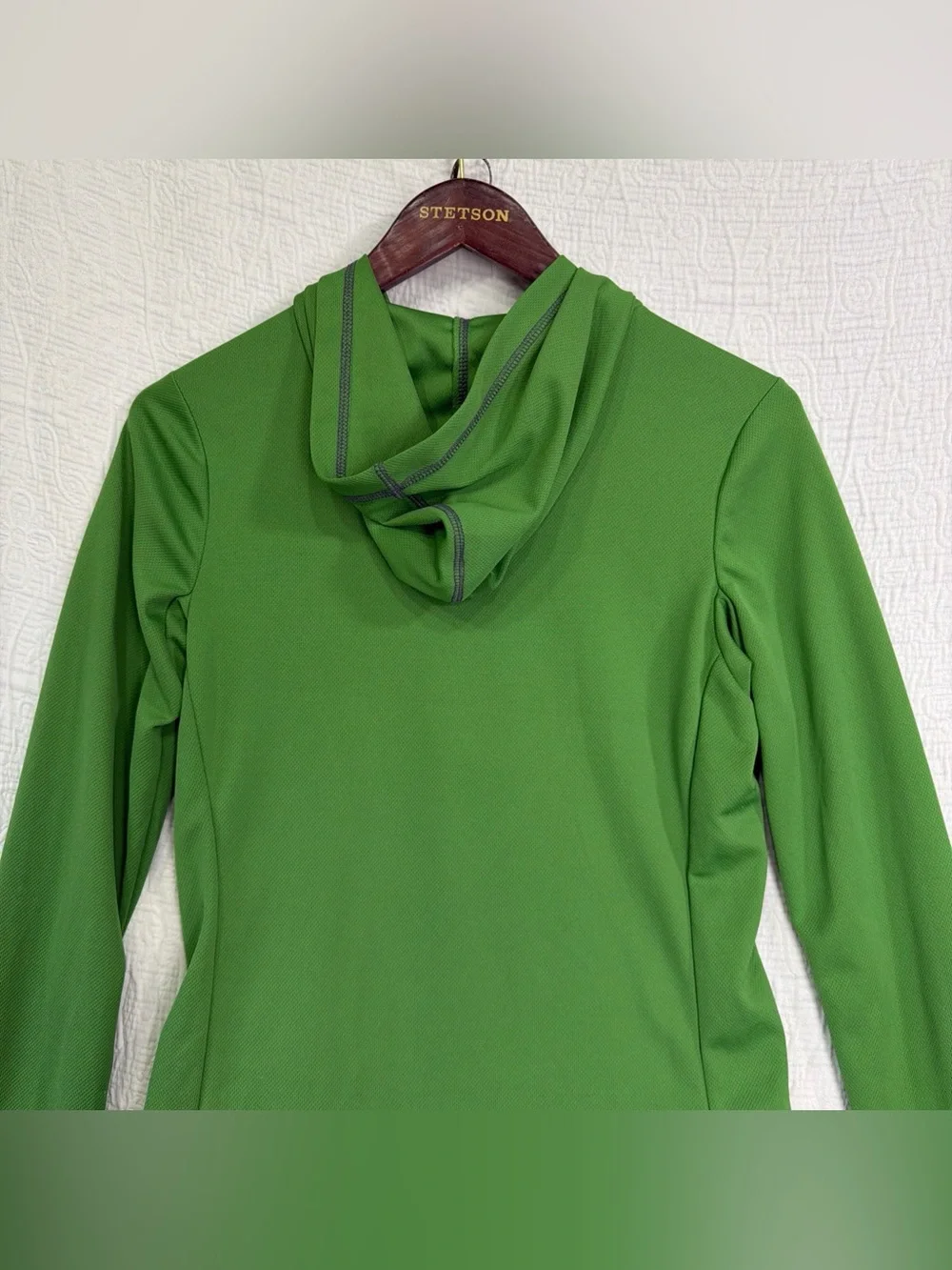 Alo Yoga Hoodie Pullover Shirt Women Large Green Coolfit Quarter Zip Mid Layer L